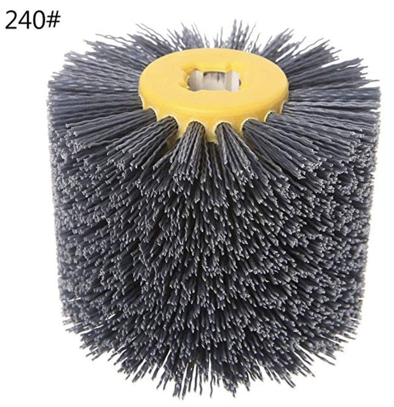 SIGNI Abrasive Nylon Drawing Wheel Drum Burnishing Polishing Brush for Wood Furniture Floor Polishing 120X100mm 240 Grit 1pack - Image 5